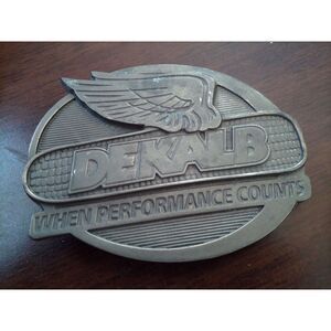 Rare Vintage DEKALB Belt Buckle "When Performance Counts" Iconic Collectible!